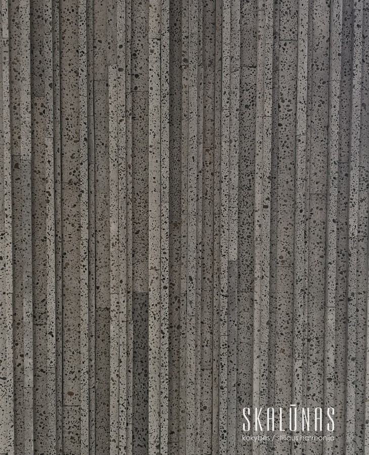 1772 Grindjuostės / Sienų apdaila, STOUNLINE LAVA BLACK 60x5, 2018